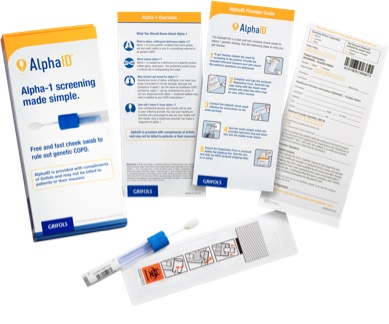 Image of free Grifols AlphaKit tests for genetic COPD due to AAT deficiency