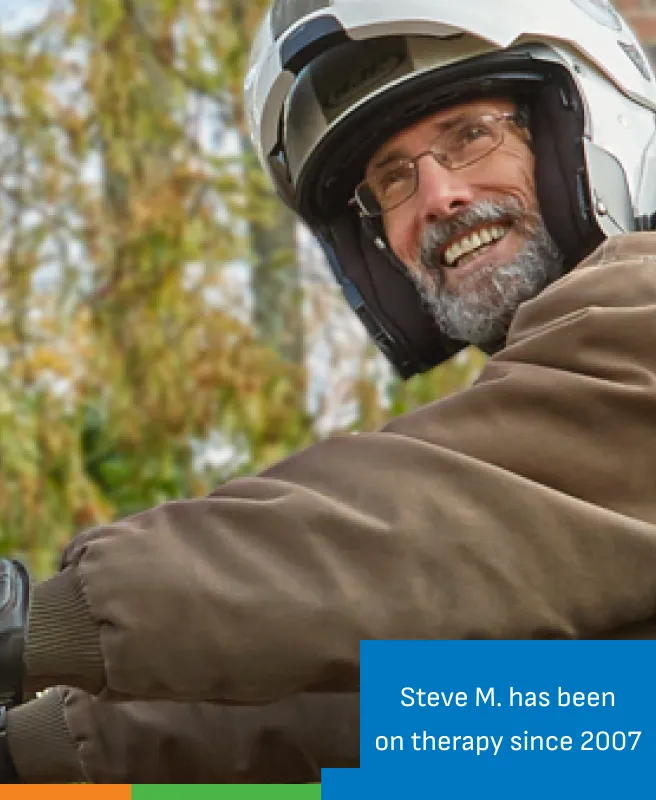 Man on a motorcycle